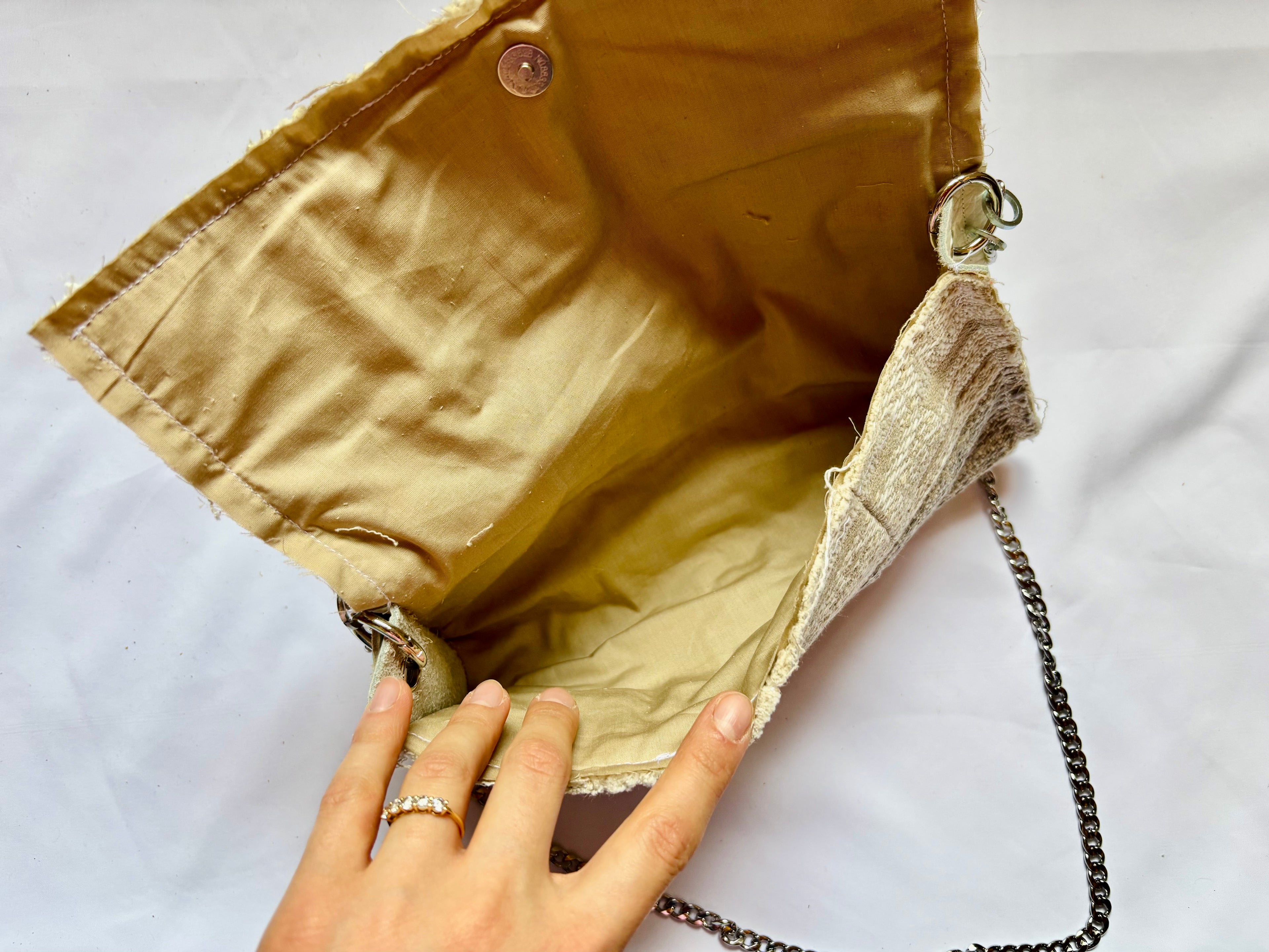 Borsa Upcycled Patchwork - Avorio