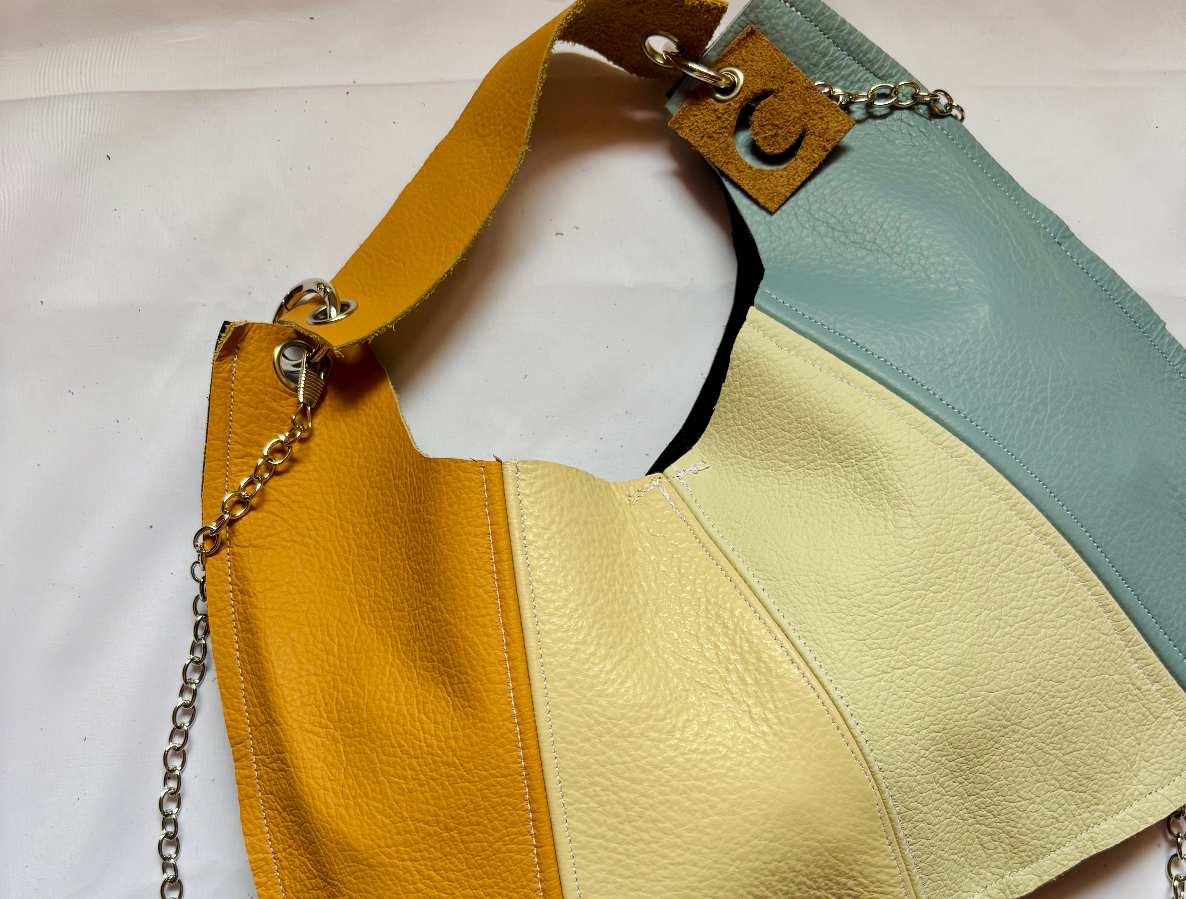 Borsa Upcycled in pelle - Eclissi