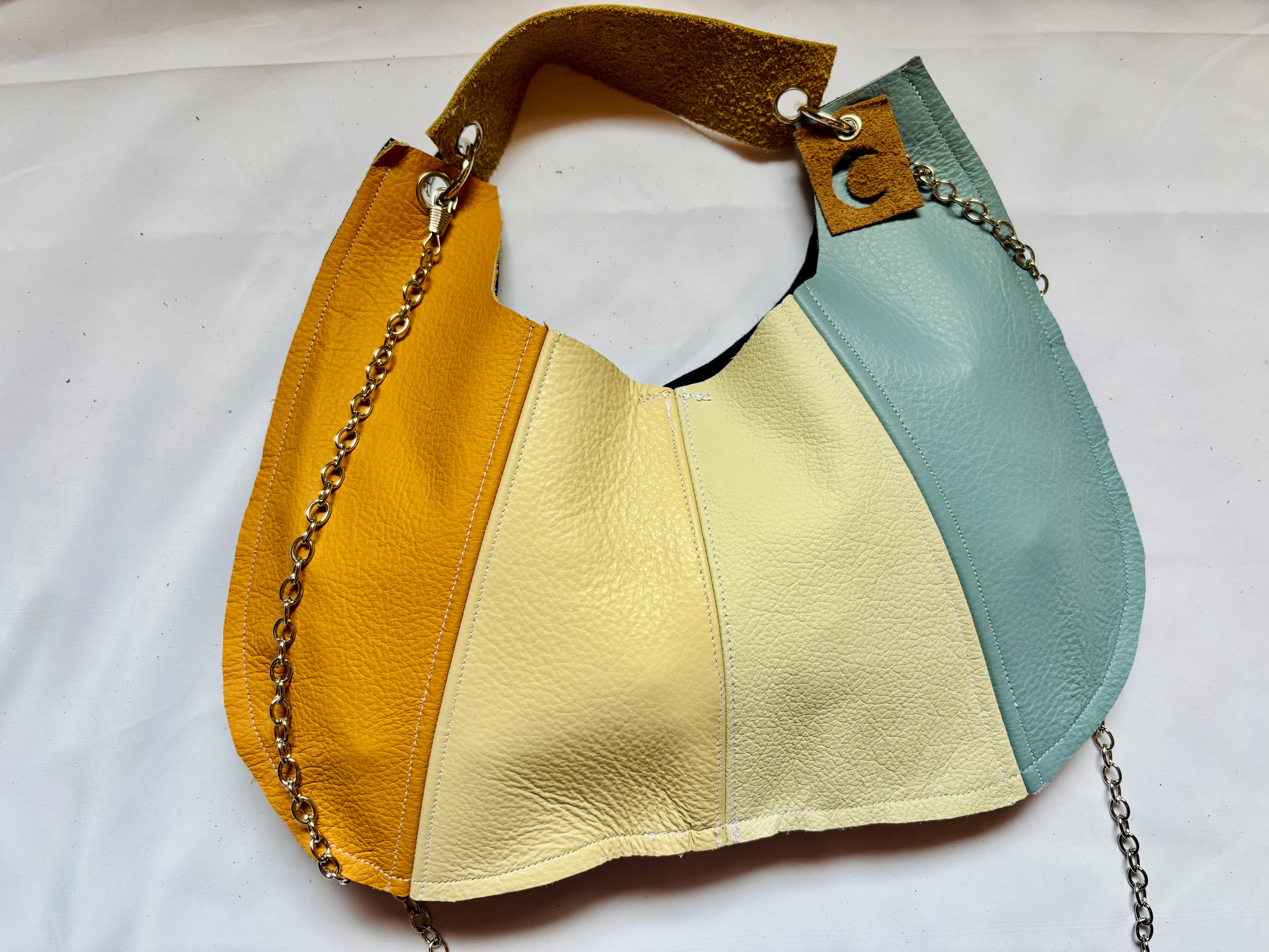 Borsa Upcycled in pelle - Eclissi